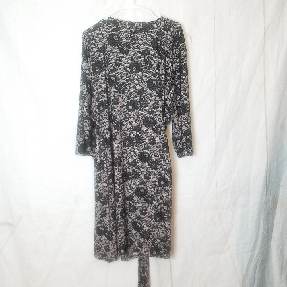 Rene Rofe Lace Print Tie Front Robe - Picture 3 of 6